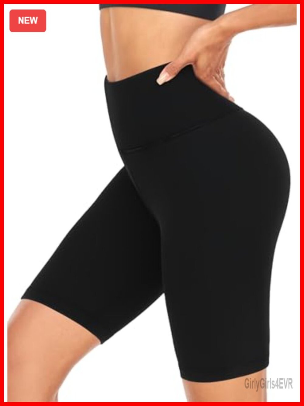 High Waisted Biker Shorts Tummy Control Workout Running Yoga Gym